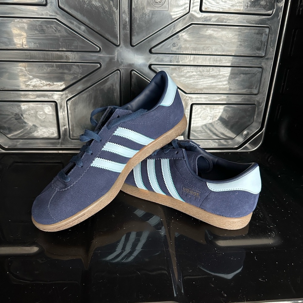 Adidas Dark Blue Sneakers with White Accents